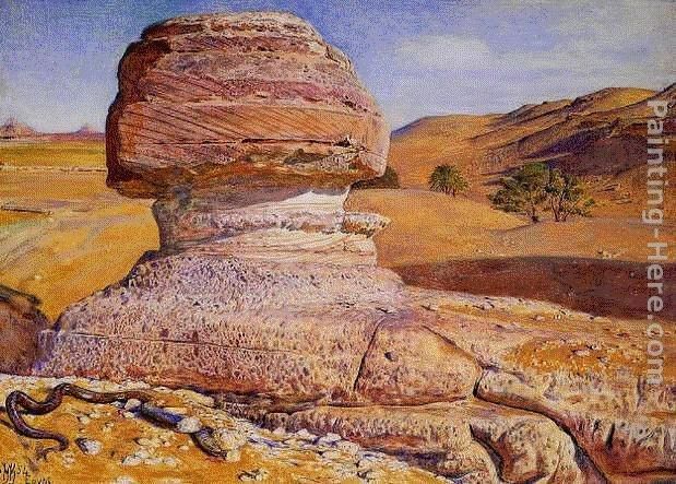 William Holman Hunt The Sphinx, Gizeh, Looking towards the Pyramids of Sakhara